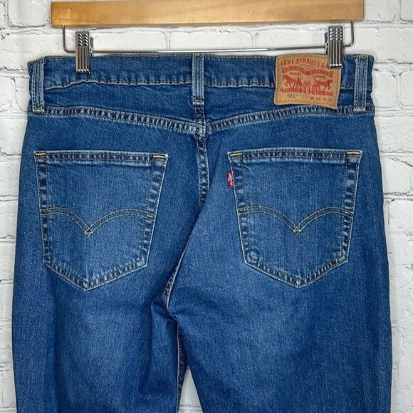 Levi’s 511 Mens Straight Leg Jeans size 33x32 - Picture 6 of 10